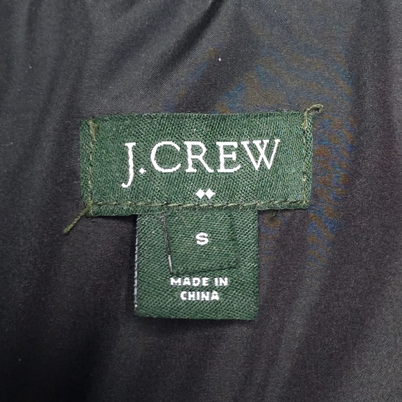 J. Crew Women's Full Zip Quilted Down Puffer Vest Size Small Gray Herringbone - Picture 5 of 8